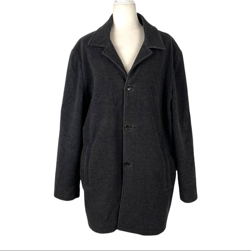 Banana Republic Men's Single Breasted Wool Cashmere Blend Coat Jacket Size L